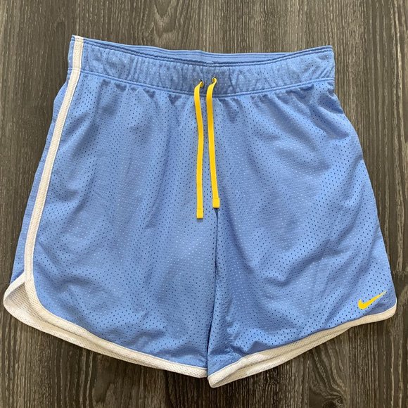 Nike~Girls Basketball Shorts~Periwinkle and Yellow - Picture 1 of 2